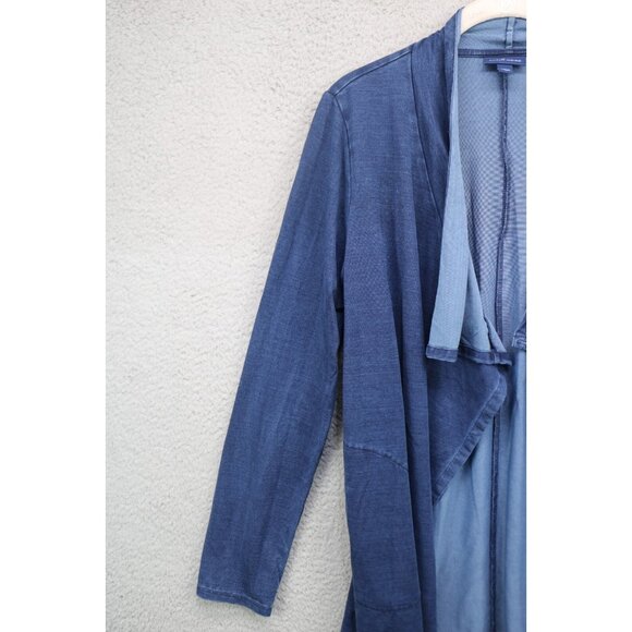 Pure Jill Indigo Long Sleeve Open Front Cardigan-XS-Pockets-Classic-BOHO - Picture 4 of 16